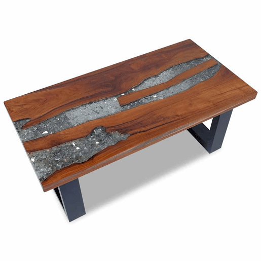 Mesa de Centro, Mesa baixa, em resina de teca 100x50 cm Mesa de Centro, Mesa baixa, em resina de teca 100x50 cm