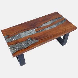 Mesa de Centro, Mesa baixa, em resina de teca 100x50 cm