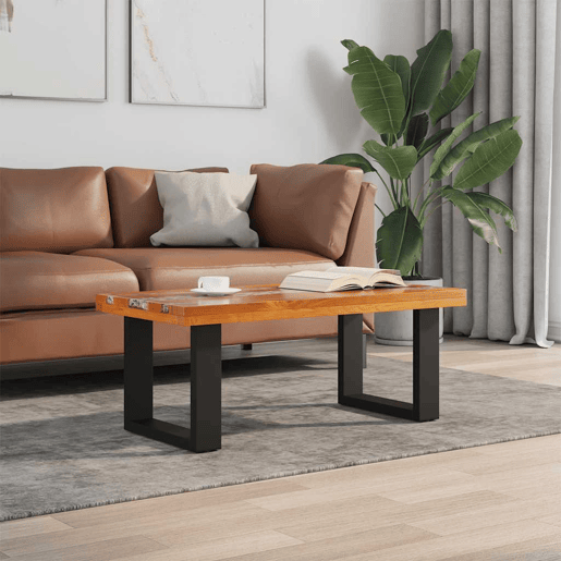 Mesa de Centro, Mesa baixa, em resina de teca 100x50 cm Mesa de Centro, Mesa baixa, em resina de teca 100x50 cm