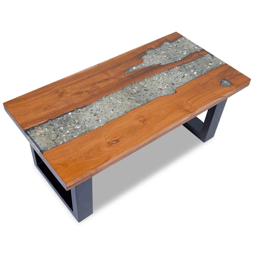 Mesa de Centro, Mesa baixa, em resina de teca 100x50 cm Mesa de Centro, Mesa baixa, em resina de teca 100x50 cm