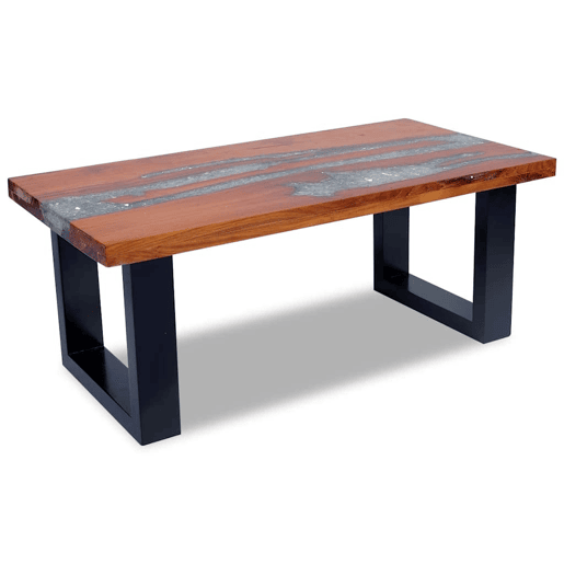 Mesa de Centro, Mesa baixa, em resina de teca 100x50 cm Mesa de Centro, Mesa baixa, em resina de teca 100x50 cm