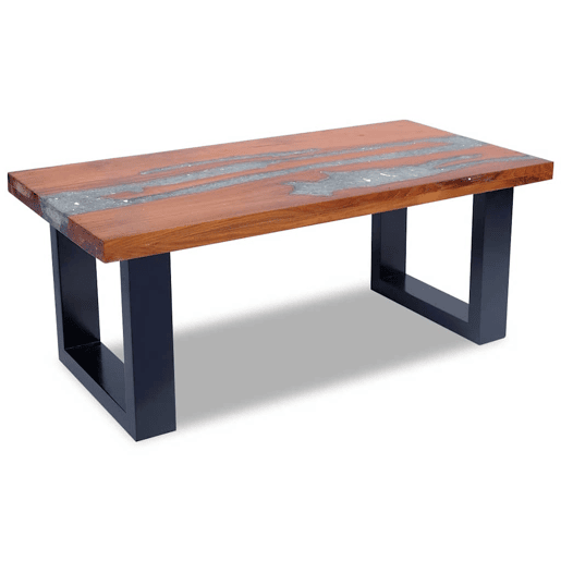 Mesa de Centro, Mesa baixa, em resina de teca 100x50 cm Mesa de Centro, Mesa baixa, em resina de teca 100x50 cm