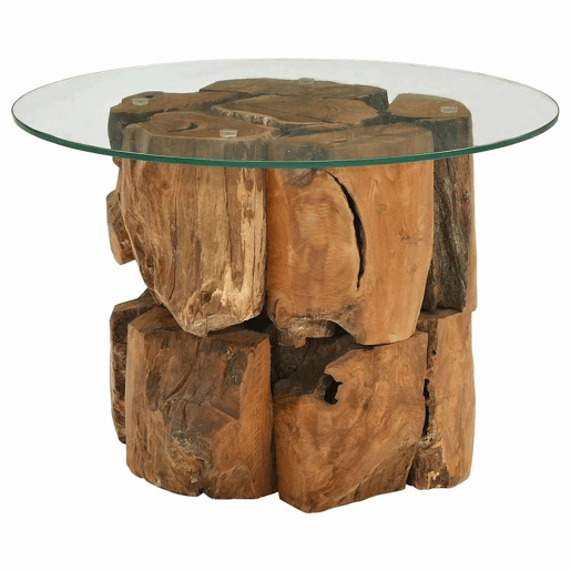 Mesa de Centro, Mesa baixa, 60 cm madeira flutuante de teca maciça Mesa de Centro, Mesa baixa, 60 cm madeira flutuante de teca maciça