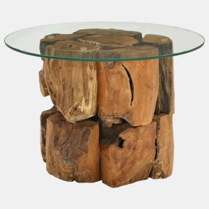 Mesa de Centro, Mesa baixa, 60 cm madeira flutuante de teca maciça