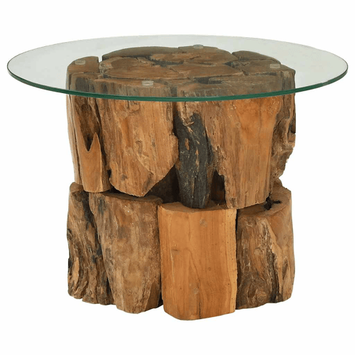 Mesa de Centro, Mesa baixa, 60 cm madeira flutuante de teca maciça Mesa de Centro, Mesa baixa, 60 cm madeira flutuante de teca maciça