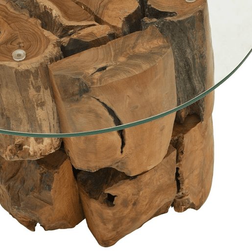 Mesa de Centro, Mesa baixa, 60 cm madeira flutuante de teca maciça Mesa de Centro, Mesa baixa, 60 cm madeira flutuante de teca maciça