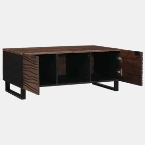 Mesa de Centro, Mesa baixa, Marrom e Preto 100 x 54 x 40 cm
