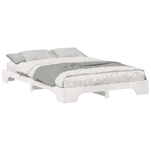 Estrutura De Cama De Casal Simple - Branco 140 x 220 cm Estrutura De Cama De Casal Simple - Branco 140 x 220 cm