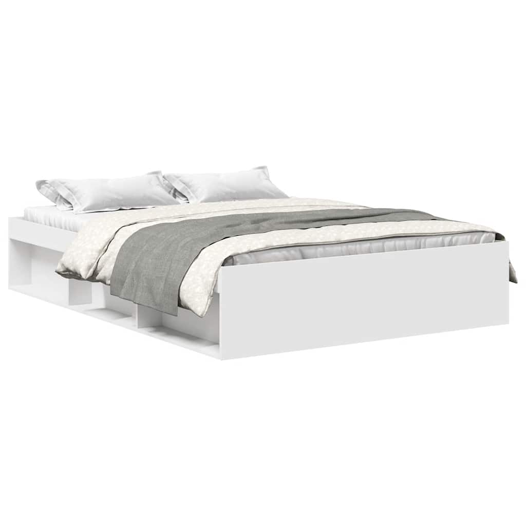 Estructura de cama matrimonial moderno - blanca 160x200 cm