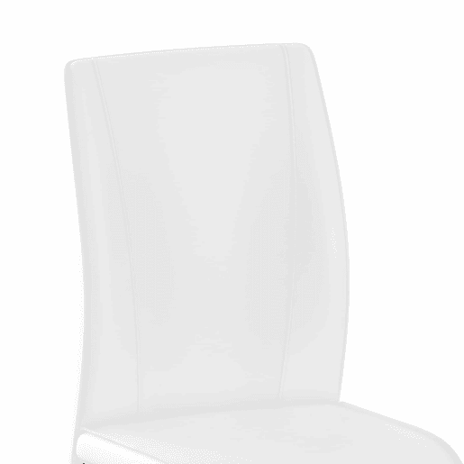 Cadeiras de sala de jantar 2 peças - design ergonómico e pernas metálicas - branco e preto Cadeiras de sala de jantar 2 peças - design ergonómico e pernas metálicas - branco e preto