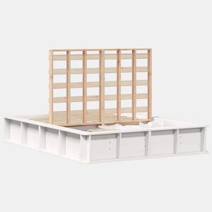 Estrutura De Cama De Casal Simple - Branco 140 x 190 cm