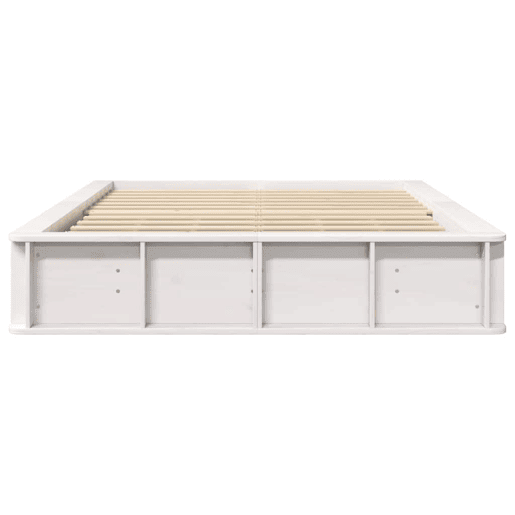 Estrutura De Cama De Casal Simple - Branco 140 x 190 cm Estrutura De Cama De Casal Simple - Branco 140 x 190 cm