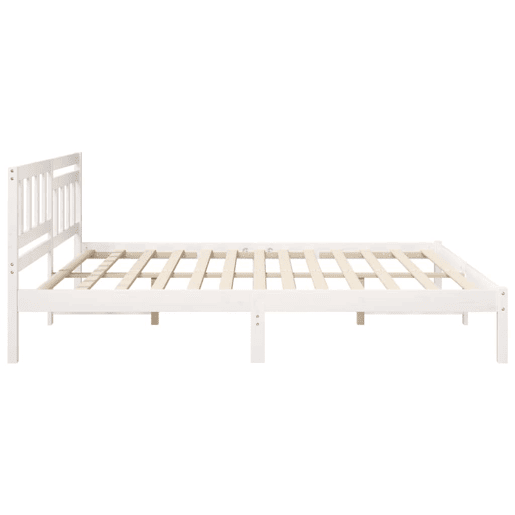 Estrutura da Cama de casal simple com cabeceira Branco 180 x 200 cm
