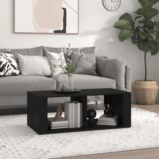 Mesa de Centro, Mesa baixa, 100x50x36 cm derivados de madeira preto Mesa de Centro, Mesa baixa, 100x50x36 cm derivados de madeira preto