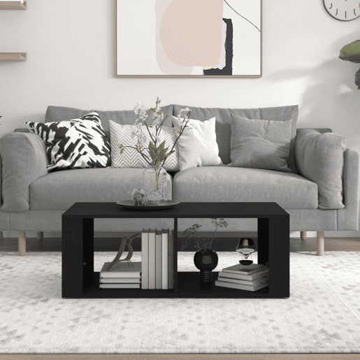 Mesa de Centro, Mesa baixa, 100x50x36 cm derivados de madeira preto Mesa de Centro, Mesa baixa, 100x50x36 cm derivados de madeira preto