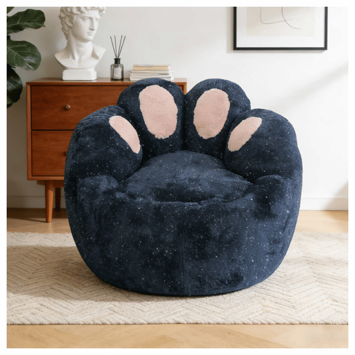 Sofá relax individual - design escultural com contornos curvos - azul Sofá relax individual - design escultural com contornos curvos - azul