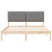 Estructura de cama matrimonial 165x205 Estructura de cama matrimonial 165x205 Blanco/ Gris Claro
