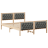 Estrutura da Cama de casal simple com cabeceira Cinza Escuro 150 x 200 cm