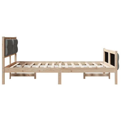 Estrutura da Cama de casal simple com cabeceira Cinza Escuro 150 x 200 cm