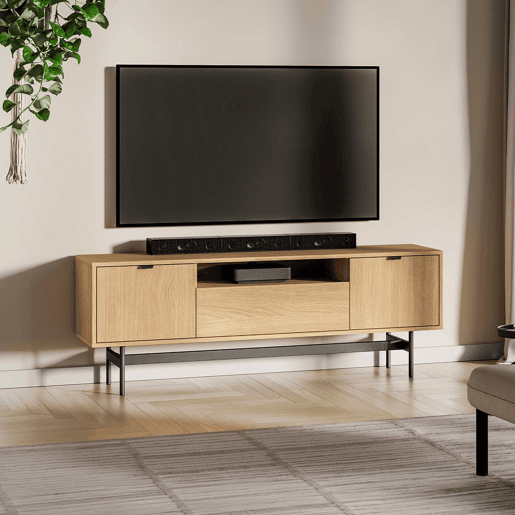 Móvel de TV 3 portas 150 cm Nila Madeira Móvel de TV 3 portas 150 cm Nila Madeira