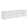 Móvel de TV 4 portas 2 gavetas 195 cm Maxis Branco