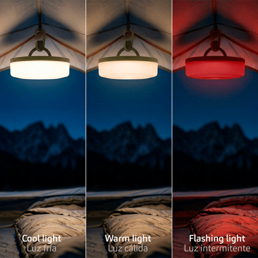 Aktive Lâmpada de acampamento LED e guirlanda de 10 metros com 200 lúmens Aktive Lâmpada de acampamento LED e guirlanda de 10 metros com 200 lúmens