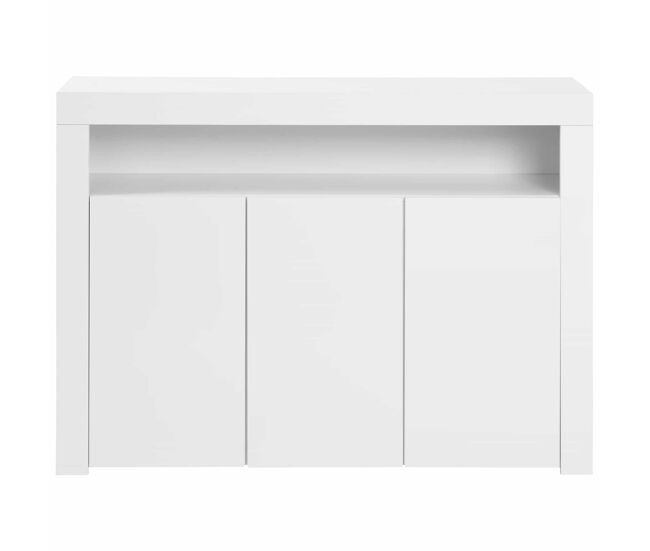 Sideboard led 3 puertas - vitrina moderna con mando a distancia - blanco