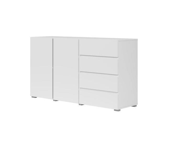 Maxis blanco aparador de 2 puertas y 4 cajones
