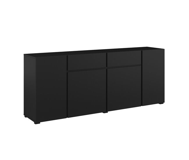 Aparador 4 puertas 2 cajones maxis negro