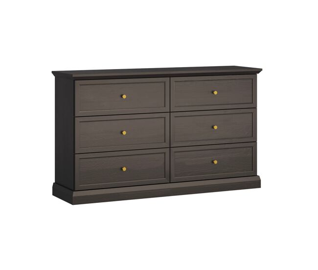 Cómoda 6 cajones Toja Madera antracita