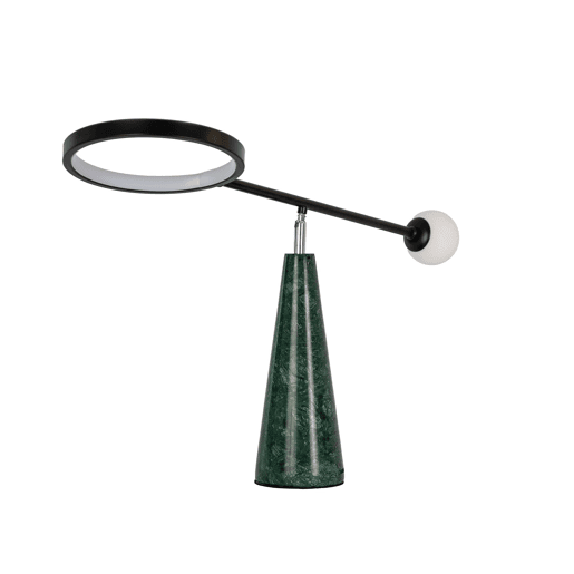 THE LUMINE Candeeiro de mesa em aço e mármore porcelânico