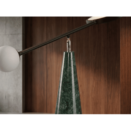 THE LUMINE Candeeiro de mesa em aço e mármore porcelânico