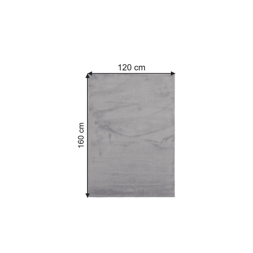 Tapete Desgrenhado 120x160 cm, prata simples Tapete Desgrenhado 120x160 cm, prata simples