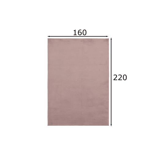 Carpet Shaggy 160x220 cm, blush simples