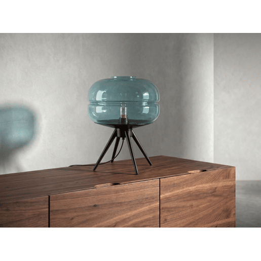 THE LUMINE Candeeiro de mesa em vidro e aço