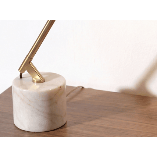 THE LUMINE Candeeiro de mesa em aço e mármore porcelânico
