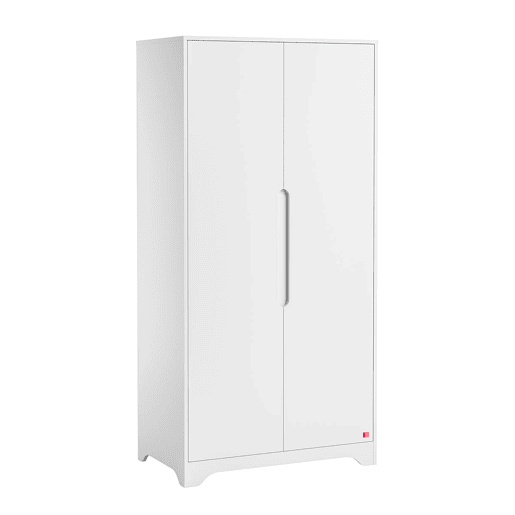 Cómoda de 3 gavetas e roupeiro de 2 portas Vox Ova Branco