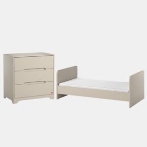 Berço evolutivo 70x140 e cómoda 3 gavetas Vox Ova Beige