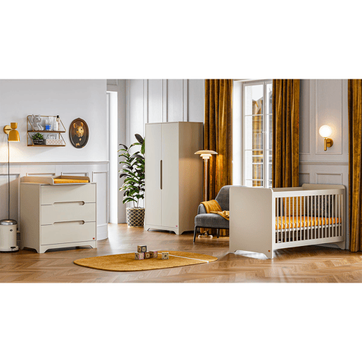 Berço evolutivo 70x140 e cómoda 3 gavetas Vox Ova Beige Berço evolutivo 70x140 e cómoda 3 gavetas Vox Ova Beige