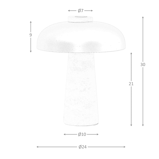 THE LUMINE Candeeiro de mesa em aço e mármore porcelânico