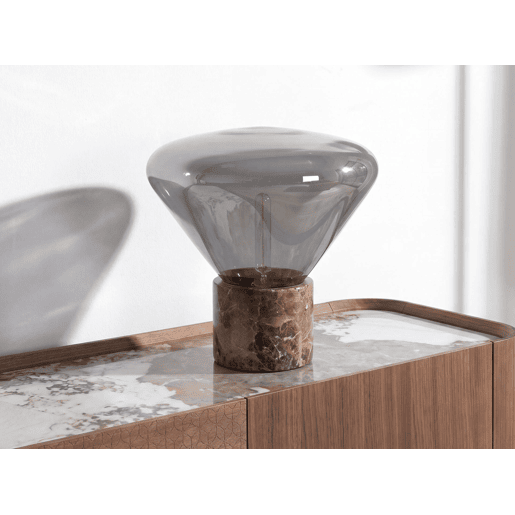 THE LUMINE Candeeiro de mesa em vidro e mármore porcelânico