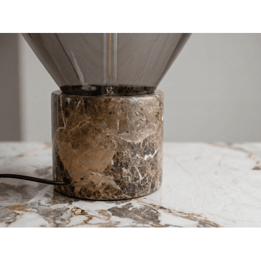 THE LUMINE Candeeiro de mesa em vidro e mármore porcelânico