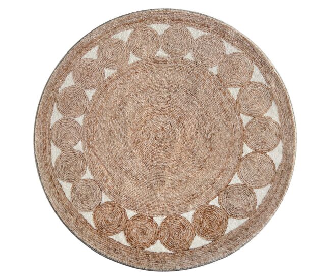 Alfombra redonda ø 150 cm, beige
