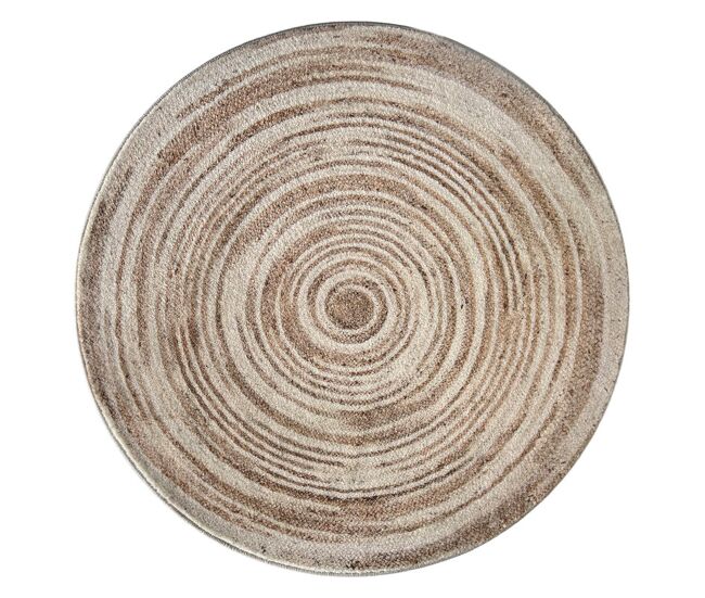 Alfombra redonda ø 90 cm, beige