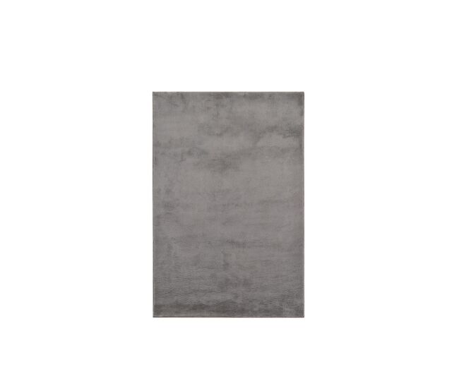 Alfombra despeinada 160x220 cm, gris oscuro liso