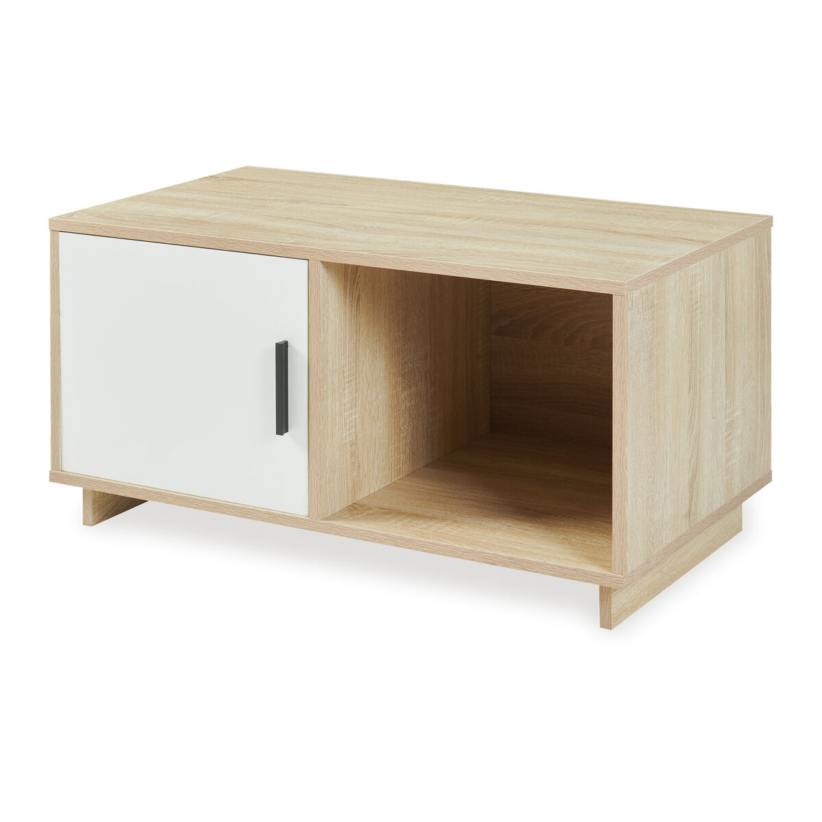 Mesa de centro Kenta con puerta [en.casa]