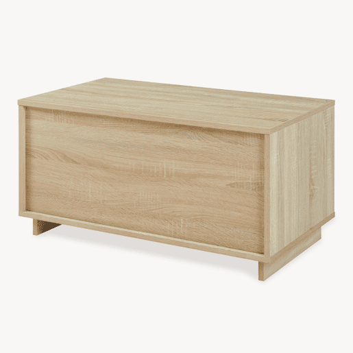 Mesa de centro Kenta com porta 80x45x40 cm Carvalho Sonoma  Branco en.casa