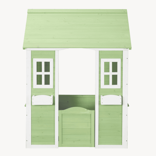 Casinha de brincar para crianças Kuoldsvin madeira 144x107x90 cm VerdeBranco en.casa Casinha de brincar para crianças Kuoldsvin madeira 144x107x90 cm VerdeBranco en.casa