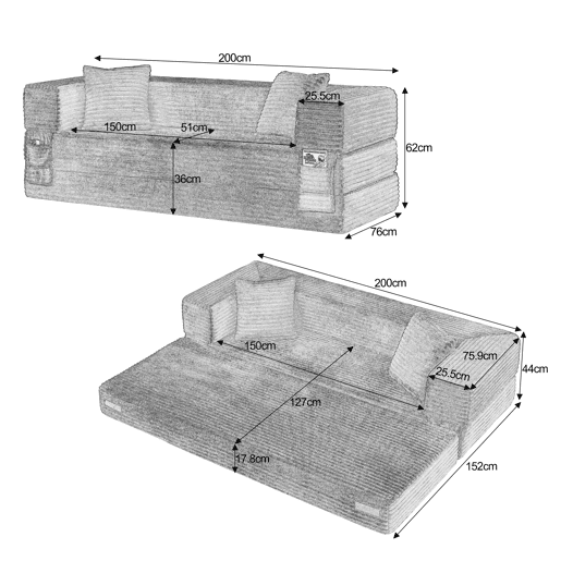 Sofá-Cama de 3 Lugares NEXUSLIRA Sofá-Cama de 3 Lugares NEXUSLIRA