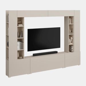 Móvel de TV 5 portas 16 nichos 260 cm Nala Cachemire
